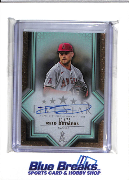 2023 Topps - Five Star - Gold Border - Auto - Reid Detmers - 11/75 - #FSA-RDE - Baseball - Angels - drop