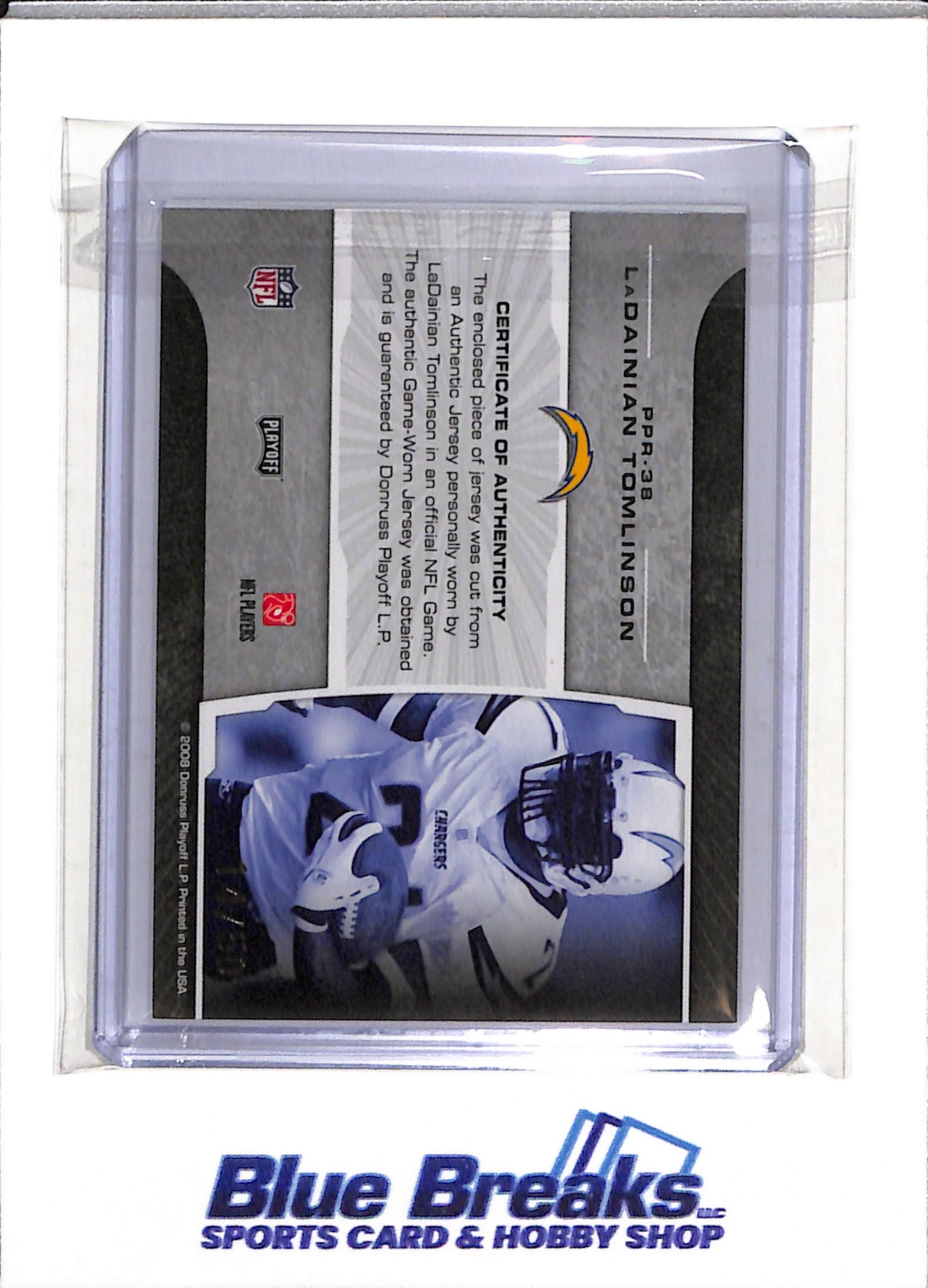 2008 Donruss - Prestigious Pros - LaDainian Tomlinson - 14/50 - #PPR-38 - Football - Chargers - drop