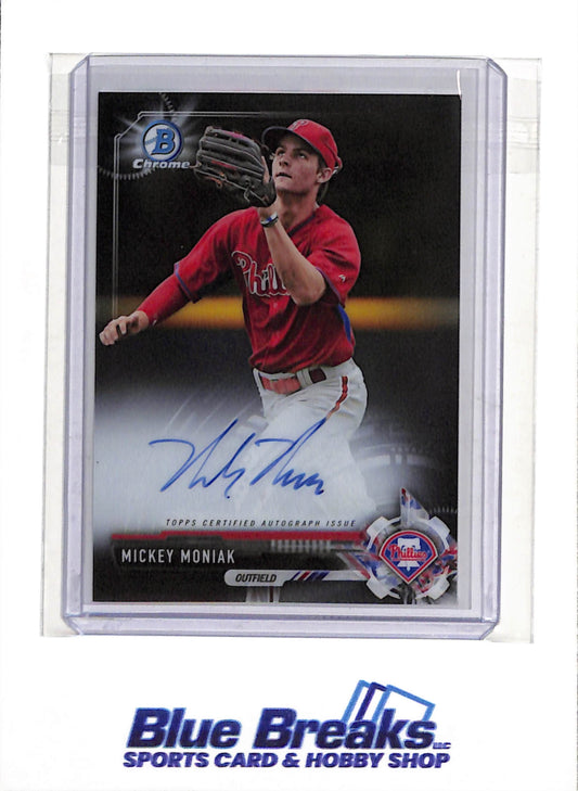 2017 Bowman Chrome - Auto - Mickey Moniak - #CPA-MM - Baseball - Phillies