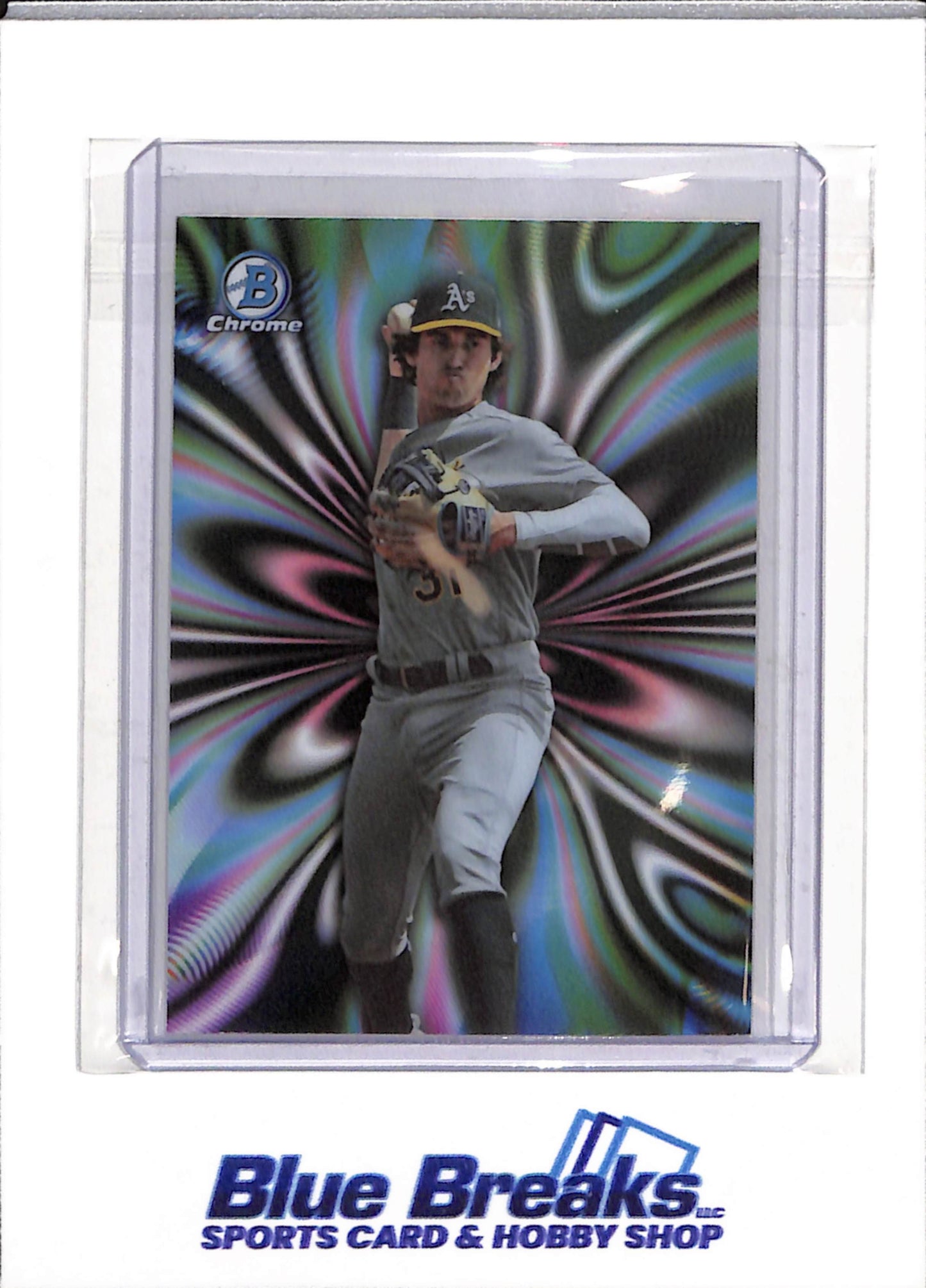2023 Topps - Bowman Chrome - Mood Ring Refractor - Jacob Wilson - #MR-4 - Baseball - Athletics - drop