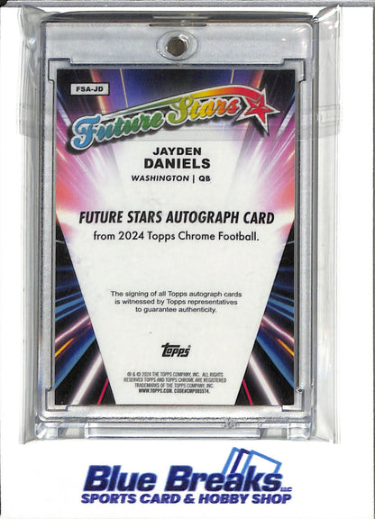 2024 Topps - Chrome - Future Stars - Auto - Rookie Card - Jayden Daniels - 120/199 - #FSA-JD - Football - Commanders - drop