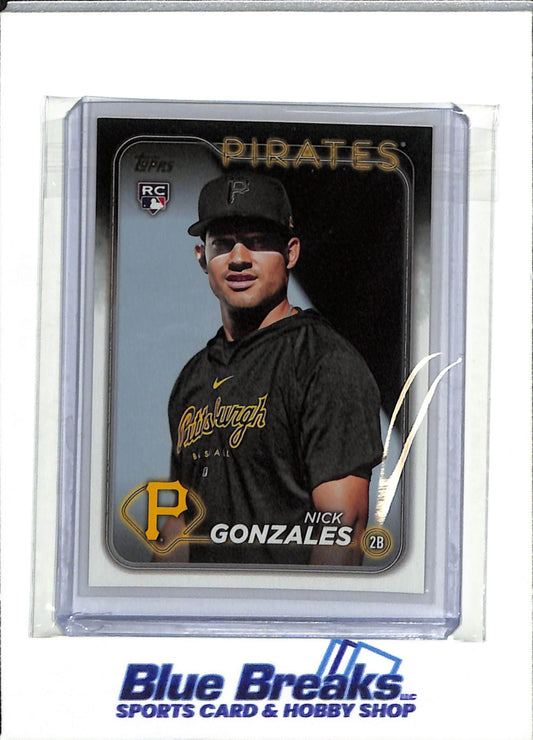 2024 Topps - Rookie Card - Series One - Nick Gonzales - #168 - Baseball - Pirates - drop