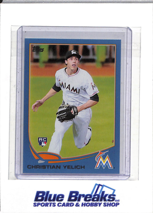 2013 Topps - Rookie Card - Christian Yelich - #US290 - Baseball - Marlins - drop