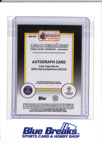 2024 Topps - Merlin - Auto - Lucas Hernandez - #AU-LH - Soccer - Saint-Germain - drop