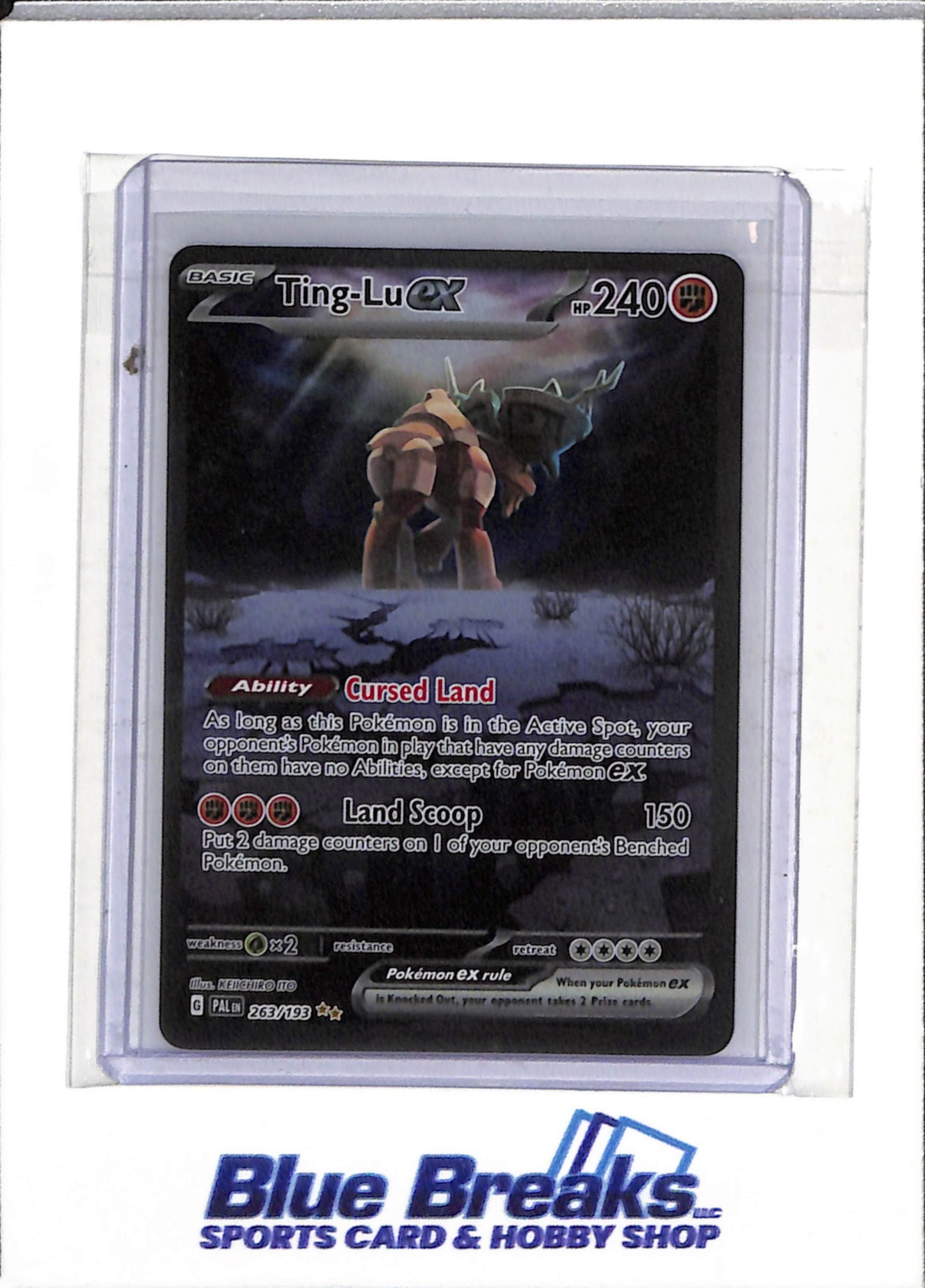 2023 Pokemon - Paldea Evolved - Illustration Rare Foil - Ting-Lu ex - #263/193 - drop