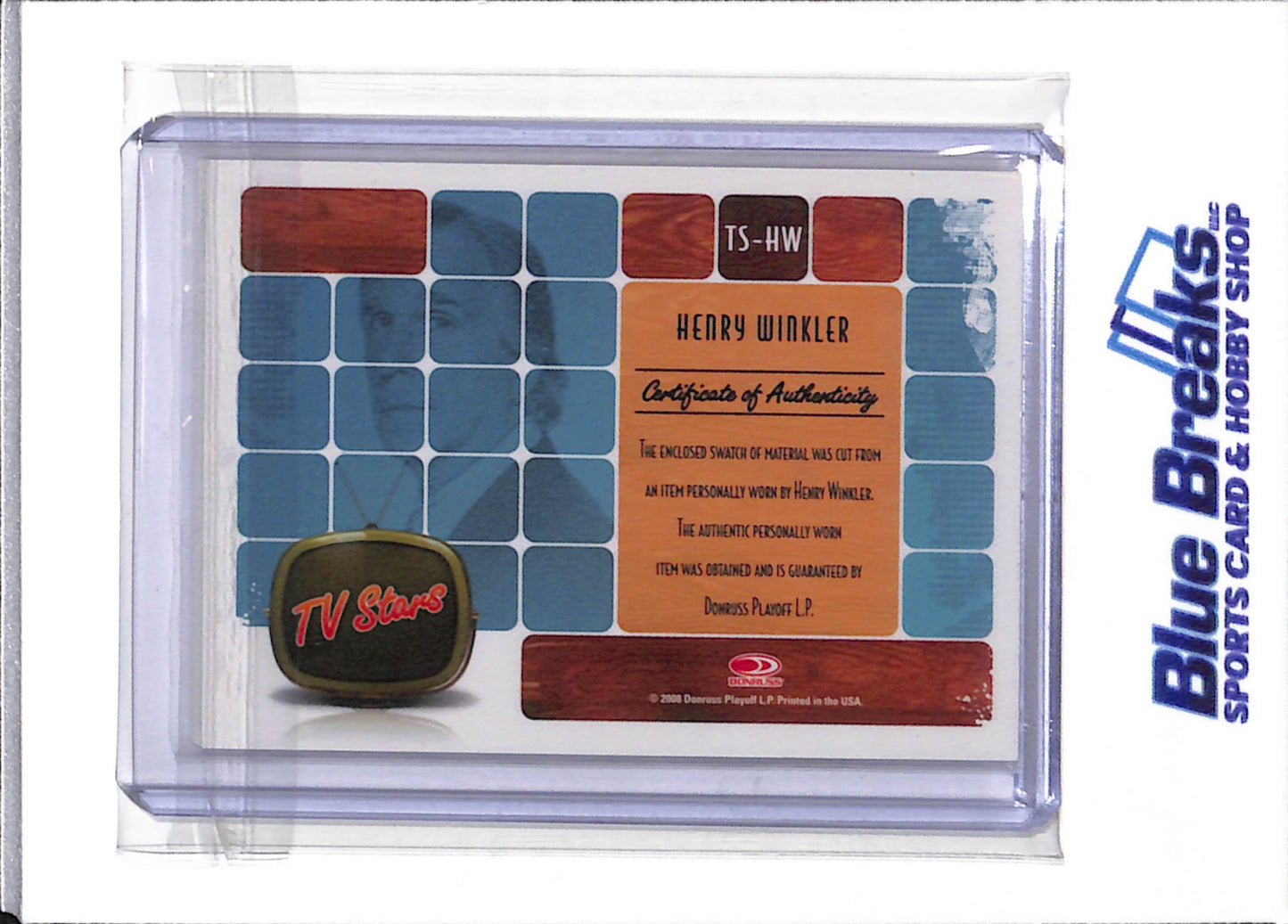 2008 Donruss - TV Stars - Americana - Relic - Henry Winkler - #TS-HW - drop