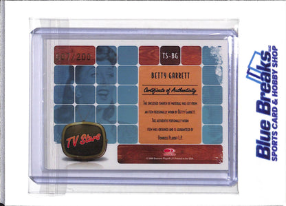 2008 Donruss - TV Stars - Americana - Relic - Betty Garrett - 007/200 - #TS-BG - drop