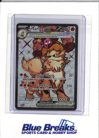 2023 Pokemon - Scarlet and Violet - Illustration Rare Foil - Arcanine ex - #224/198 - drop