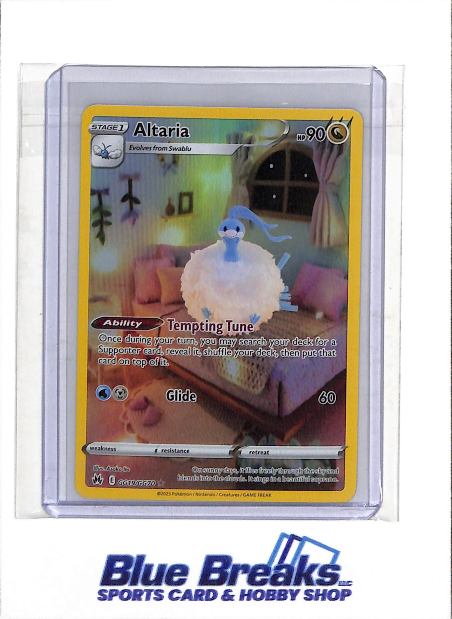 2023 Pokemon - Crown Zenith Galarian Galaxy - Illustration Rare Holo - Altaria - #GG19/GG70 - drop
