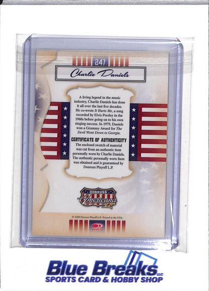 2008 Donruss - Americana - Relic - Charlie Daniels - #247 - drop