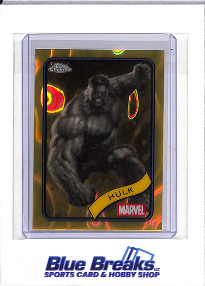2025 Topps - Chrome - Marvel - Yellow Foil - Hulk - #128 - drop