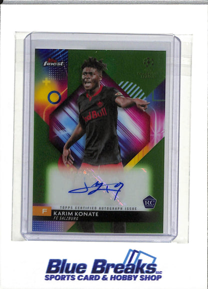 2024 Topps - Finest - Green Refractor - Karim Konate - 23/99 - A-KK - Soccer - Salzburg - drop
