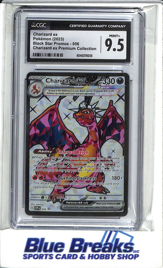 2023 Pokemon - Black Star Promo - Scarlet and Violet - Illustration Rare Foil - Charizard ex - CGC9.5 - - #056 - drop