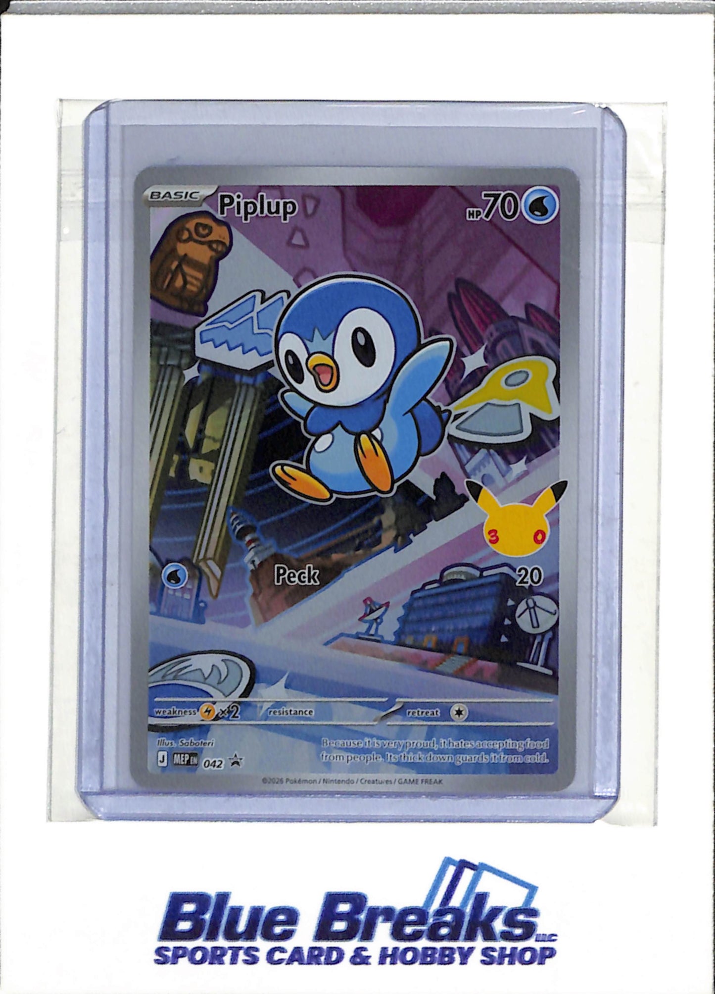 2026 Pokemon - Black Star Promo - Illustration Rare Holo - Piplup - #042 - drop