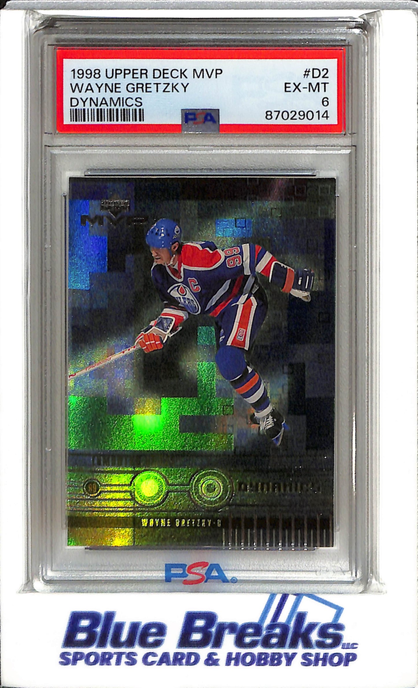 1998 Upper Deck - MVP - Dynamics - Wayne Gretzky - PSA6 - #D02 - Ice Hockey - Oilers - drop
