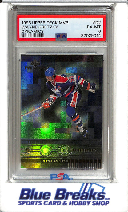 1998 Upper Deck - MVP - Dynamics - Wayne Gretzky - PSA6 - #D02 - Ice Hockey - Oilers - drop