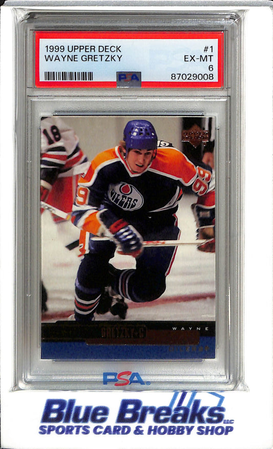 1999 Upper Deck - Wayne Gretzky - PSA6 - #1 - Ice Hockey - Oilers - drop