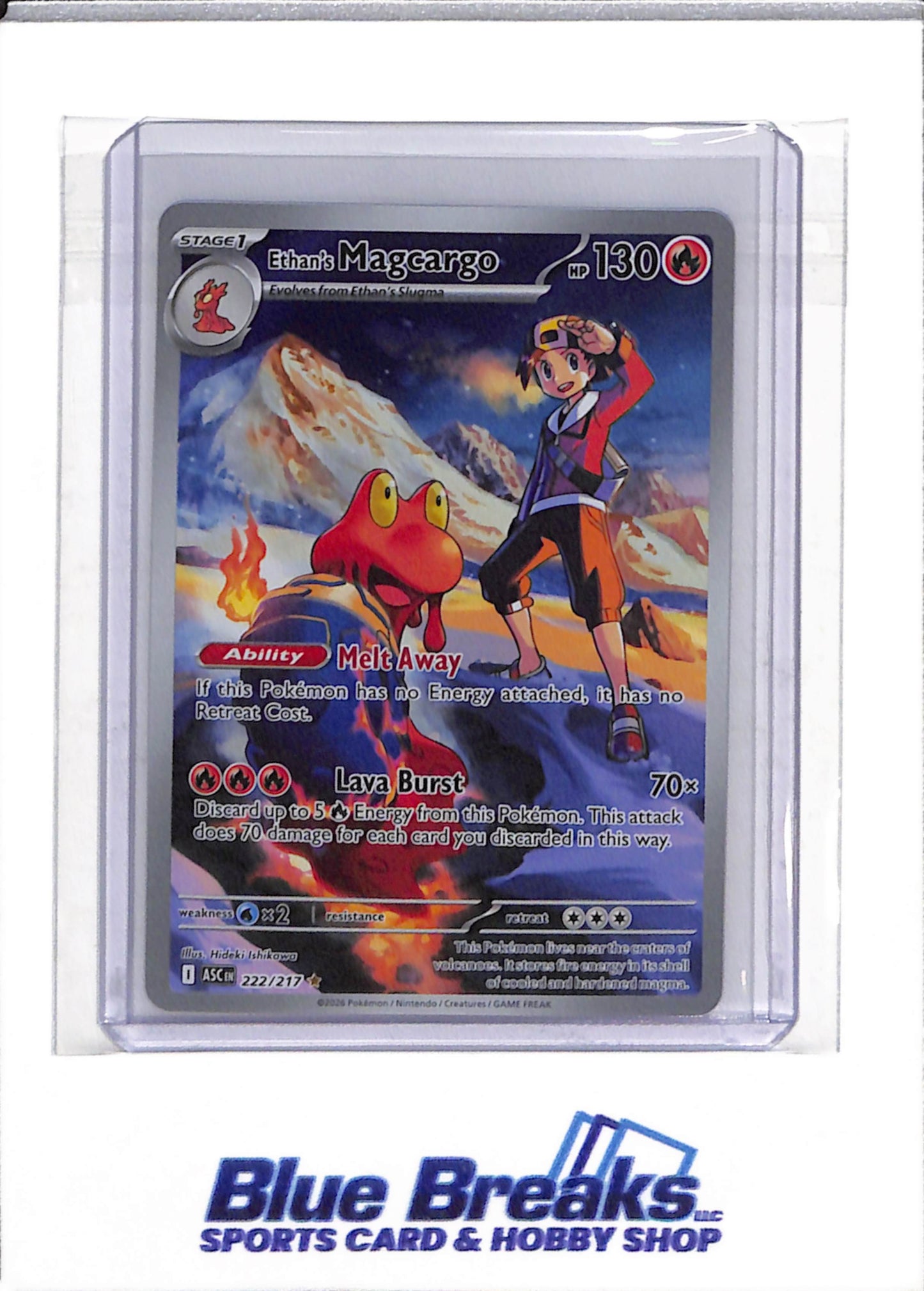 2026 Pokemon - Ascended Heroes - Holo - Ethan's Magcargo - #222/217 - drop