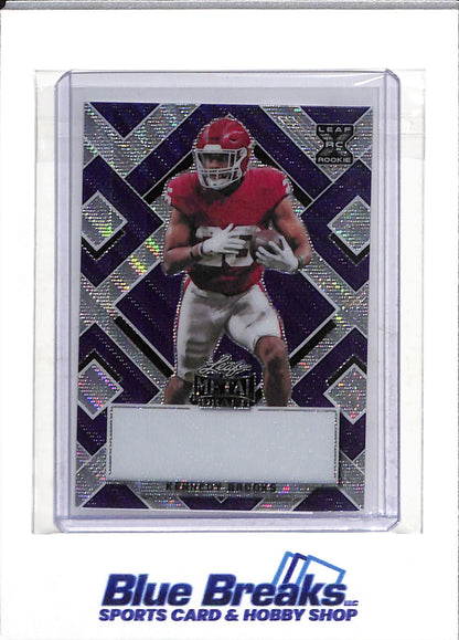 2022 Leaf - Metal Draft - Rookie card - Unsigned Proof - Purple - Kennedy Brooks - 1/1 - #A011908 - Football - Eagles - drop