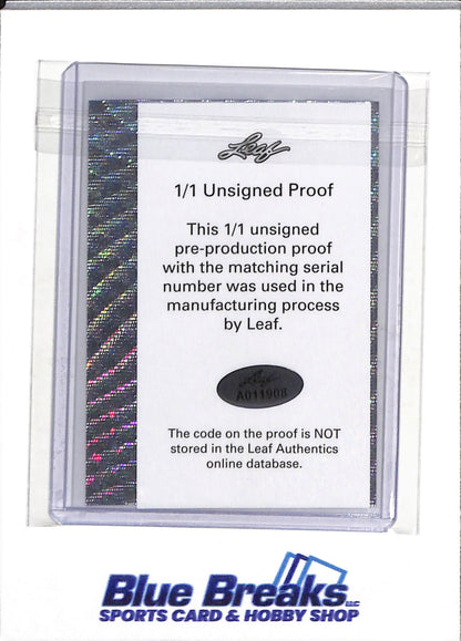 2022 Leaf - Metal Draft - Rookie card - Unsigned Proof - Purple - Kennedy Brooks - 1/1 - #A011908 - Football - Eagles - drop