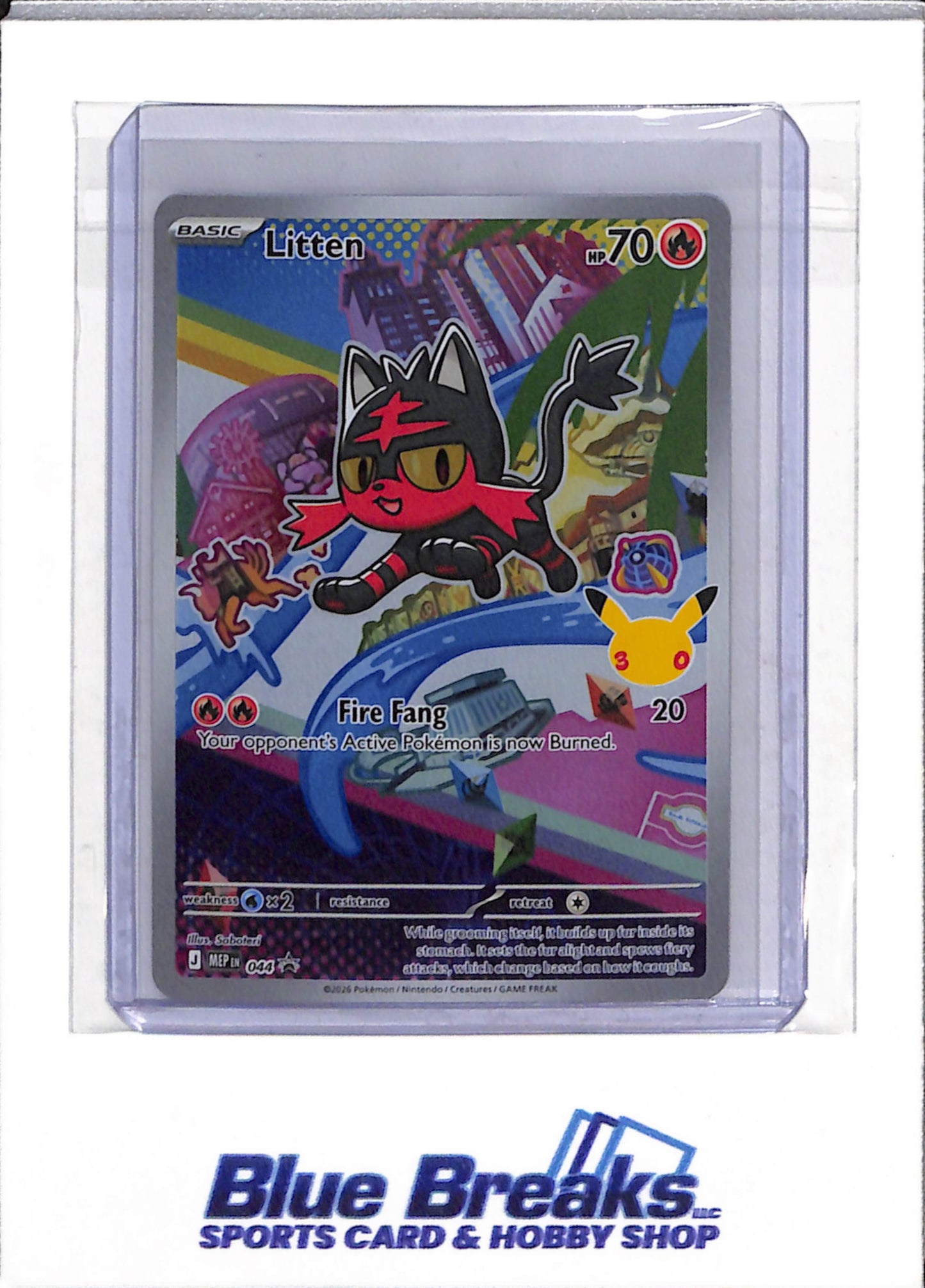 2026 Pokemon - First Partner - 30th Anniversary - Black Star Promo - Holo - Litten - #044 - drop