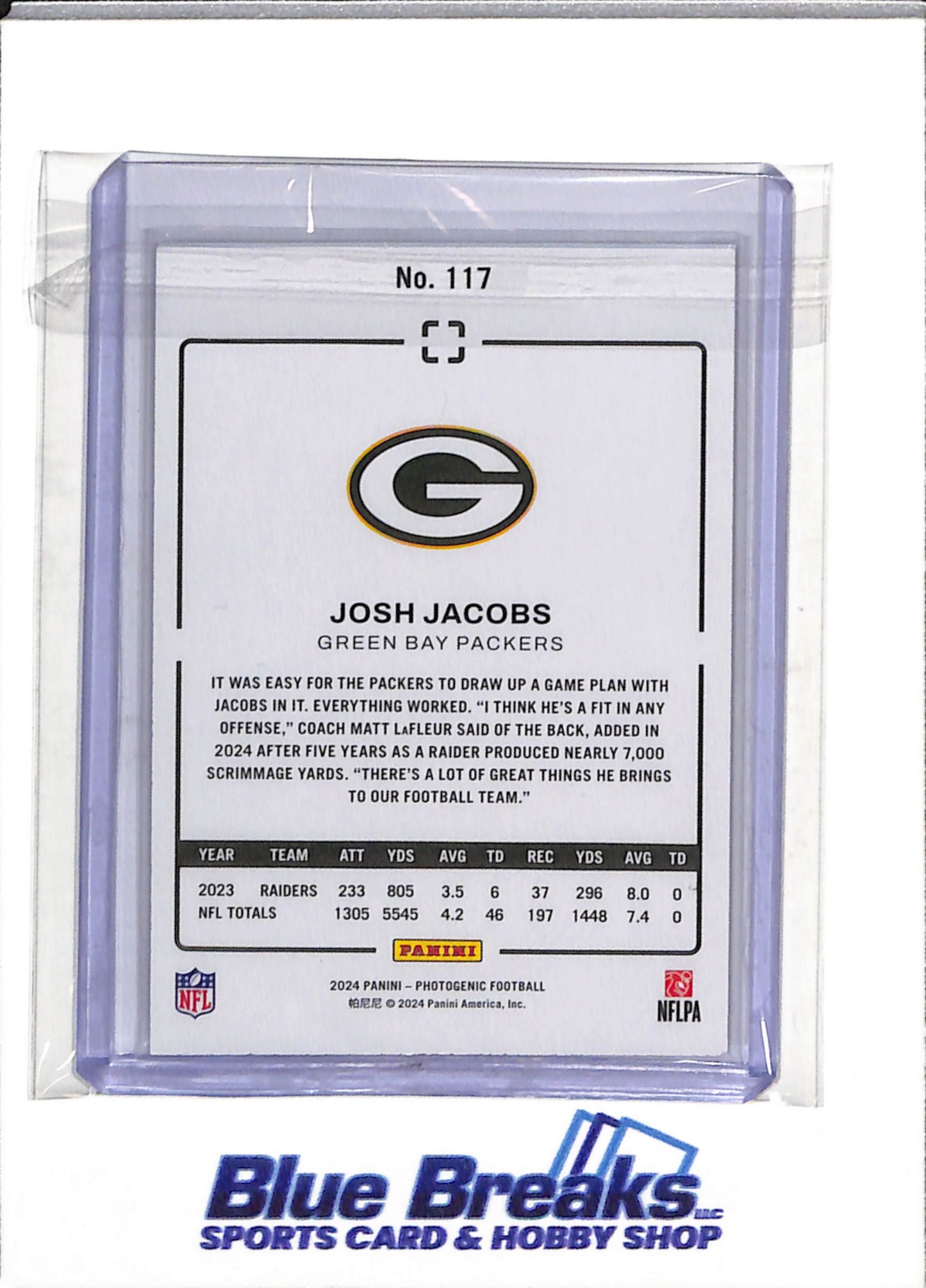2024 Panini - Photogenic - Foil - Josh Jacobs - 41/99 - #117 - Football - Packers - drop