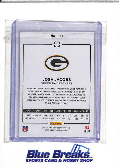 2024 Panini - Photogenic - Foil - Josh Jacobs - 41/99 - #117 - Football - Packers - drop