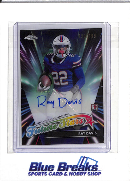 2024 Topps - Chrome - Future Stars - Auto - Rookie Card - Ray Davis - 138/199 - #FSA-RD - drop