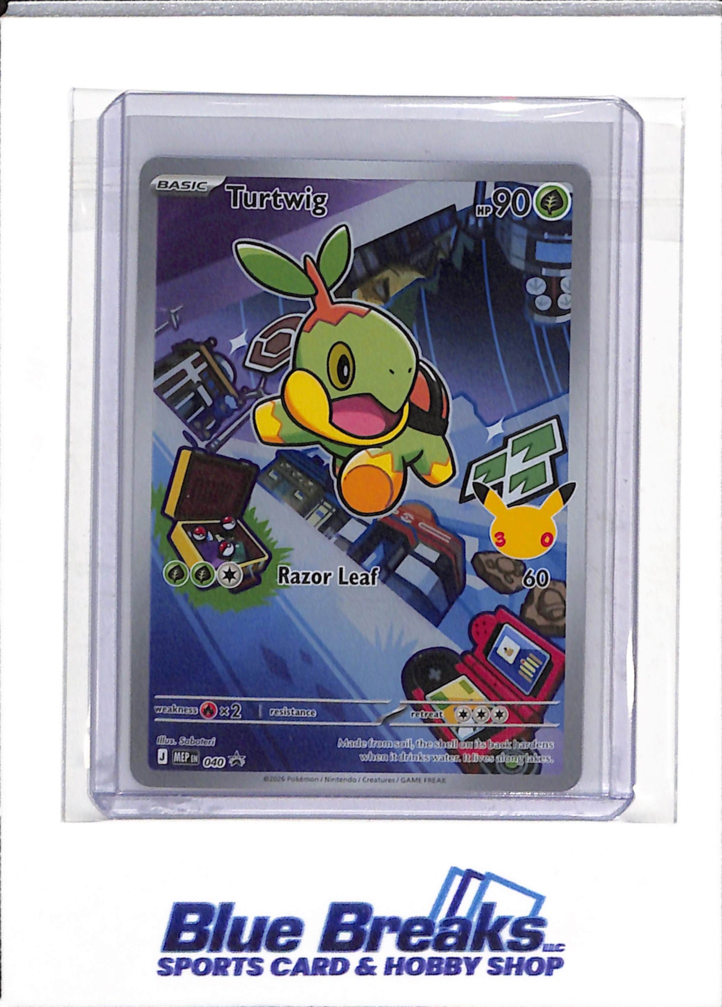 2026 Pokemon - First Partner - 30th Anniversary - Black Star Promo - Holo - Turtwig - #040 - drop