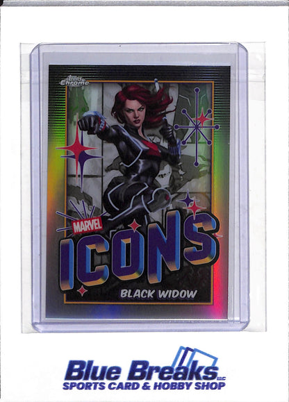 2025 Topps - Chrome - Marvel Icons - Black Widow - #MI-6 - drop