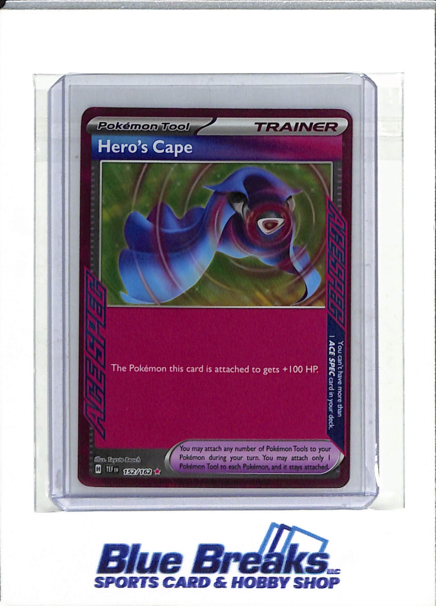 2024 Pokemon - Temporal Forces - Foil - Hero's Cape - #152/162 - drop