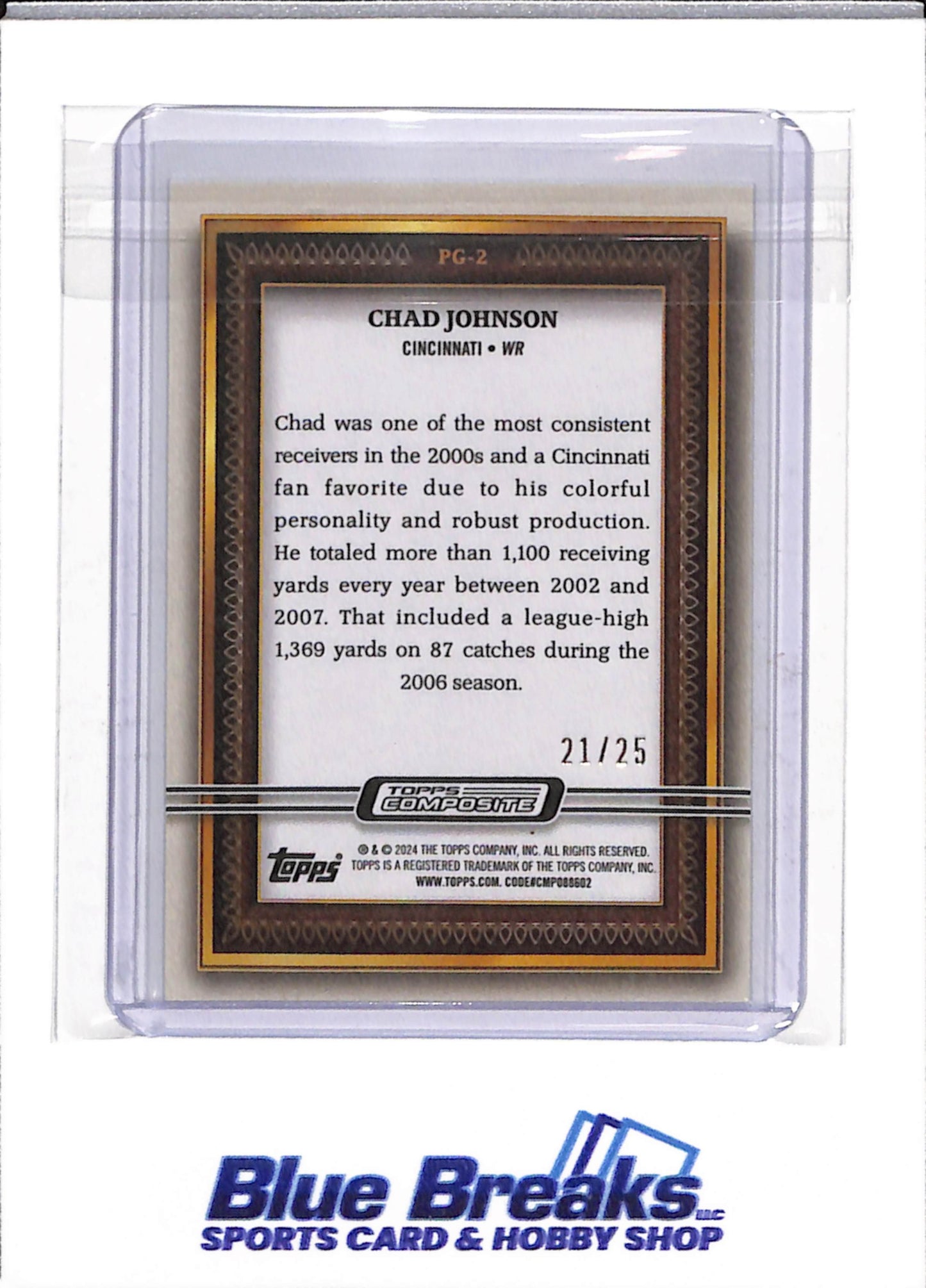 2024 Topps - Composite - Gallery - Chad Johnson - 21/25 - #PG-2 - Football - Bengals - drop