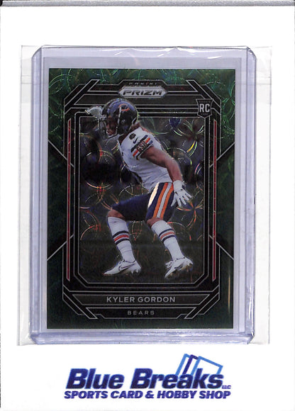 2022 Panini - Prizm - Rookie Card - Green Foil - Kyler Gordon - 60/75 - #385 - Football - Bears - drop
