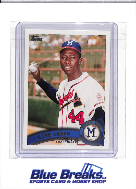 2011 Topps - Update Series - Hank Aaron - #US10 - Baseball - Braves - drop
