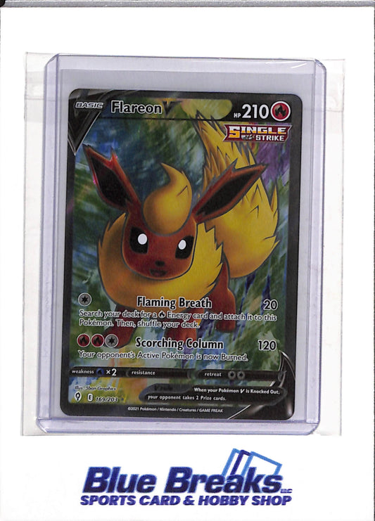 2021 Pokemon - Evolving Skies - Special Illustration Foil - Flareon V - #169/203 - drop