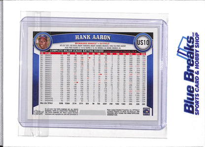 2011 Topps - Update Series - Hank Aaron - #US10 - Baseball - Braves - drop