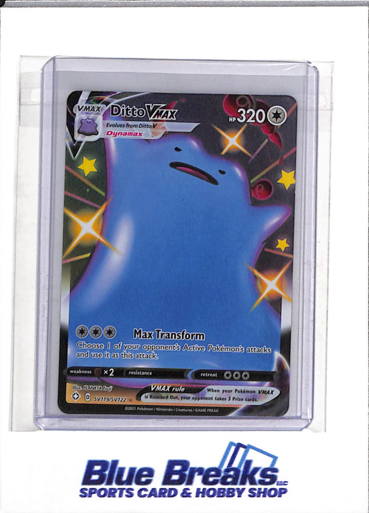 2021 Pokemon - Shining Fates - Shiny Vault - Special Illustration Foil - Ditto VMax - #SV119/SV122 - drop