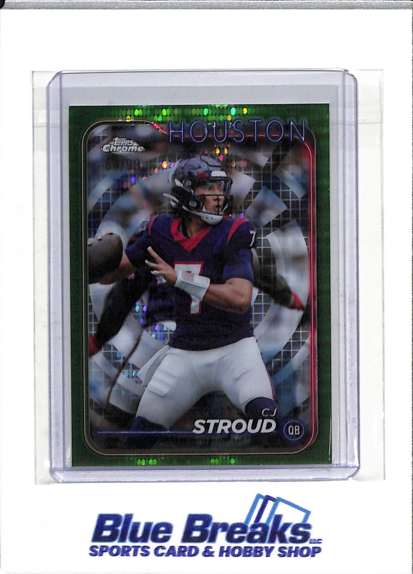 2024 Topps - Chrome - Green Refractor - CJ Stroud - 89/99 - #83 - Football - Texans - drop