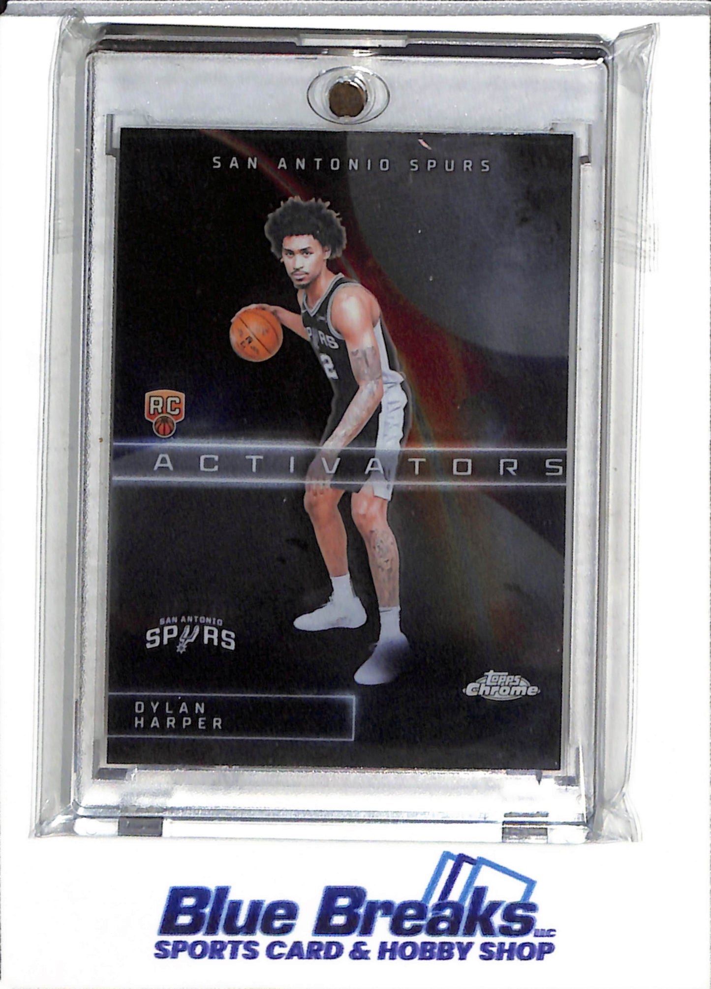 2025 Topps - Chrome - Activators - Rookie Card - Space Foil - Dylan Harper - #AC-12 - Basketball - Spurs - drop