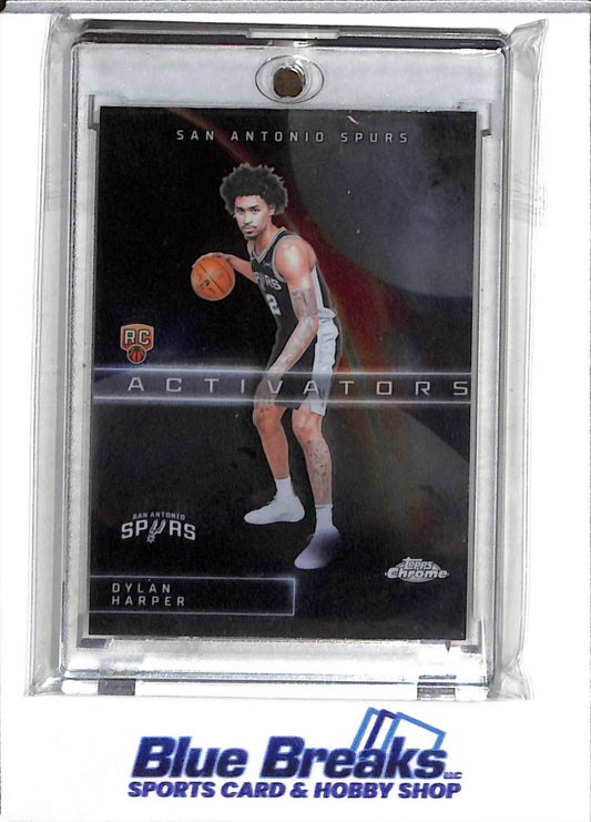 2025 Topps - Chrome - Activators - Rookie Card - Space Foil - Dylan Harper - #AC-12 - Basketball - Spurs