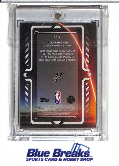 2025 Topps - Chrome - Activators - Rookie Card - Space Foil - Dylan Harper - #AC-12 - Basketball - Spurs - drop