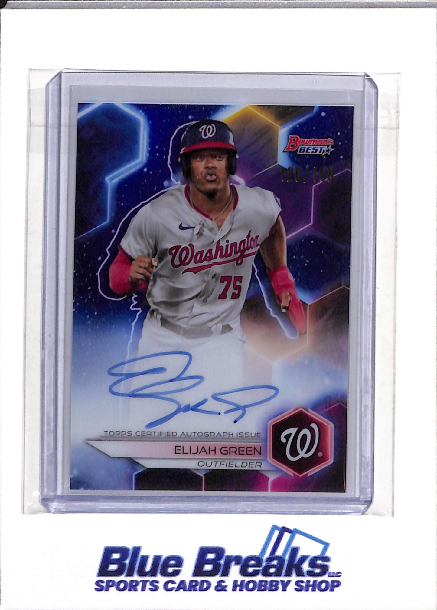 2023 Topps - Bowman's Best - Auto - Elijah Green - 120/150 - B23-EG - Baseball - Nationals - drop