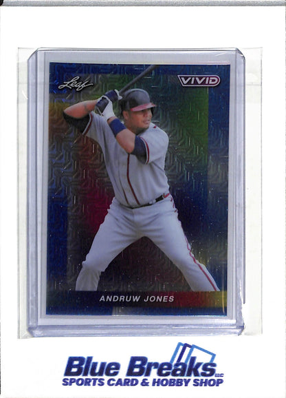 2023 Leaf - Vivid - Rainbow Refractor - Andruw Jones - 1/1 - #4 - Baseball - Braves - drop