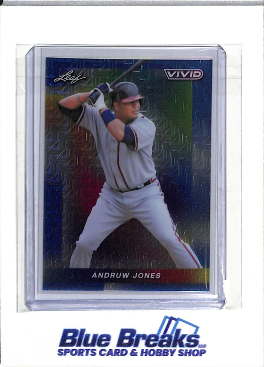 2023 Leaf - Vivid - Rainbow Refractor - Andruw Jones - 1/1 - #4 - Baseball - Braves - drop