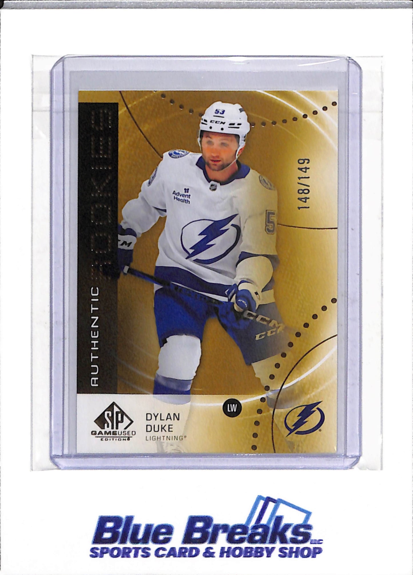 2025-26 Upper Deck - Game Used Editions Gold - Authentic Rookies - Dylan Duke - 148/149 - #AR-DD - Ice Hockey - Lightning - drop