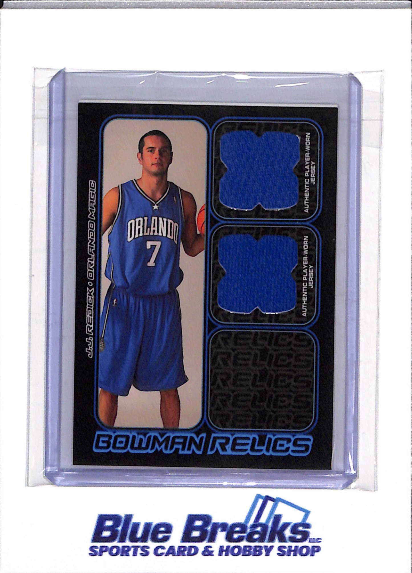 2006 Topps - Bowman Relics - Dual Jersey - J.J. Redick - 081/249 - #BDR-JJR - Basketball - Magic - drop