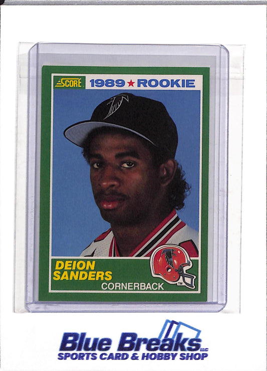 1989 Score - Rookie Card - Deion Sanders - #246 - Football - Falcons - drop