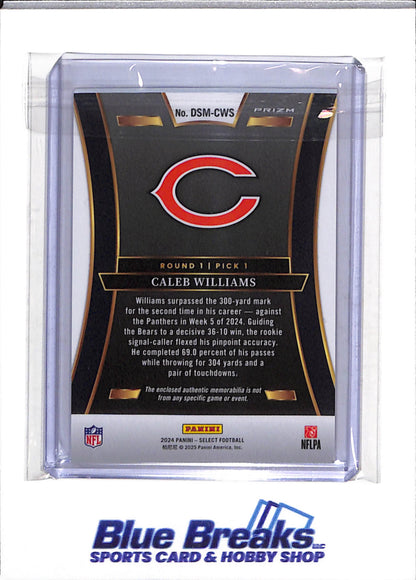 2024 Panini - Select - Draft Selections - Rookie Card Relic - Caleb Williams - #DSM-CWS - Football - Bears - drop