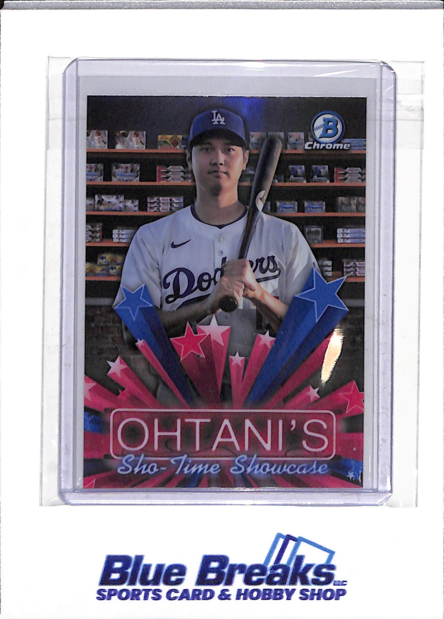 2025 Topps - Bowman Chrome - Sho-Time Showcase - Shohei Ohtani - #HS-4 - Baseball - Dodgers - drop