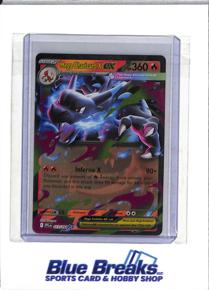 2023 Pokemon - Phantasmal Flames - Illustration Rare Foil - Mega Charizard X ex - #013/094 - drop